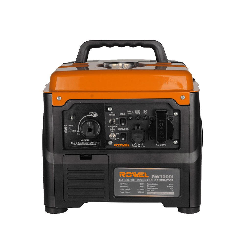 ROWEL เครื่องกำเนิดไฟฟ้าเบนซินระบบอินเวอร์เตอร์ รุ่น RW1200i 1.2 KW