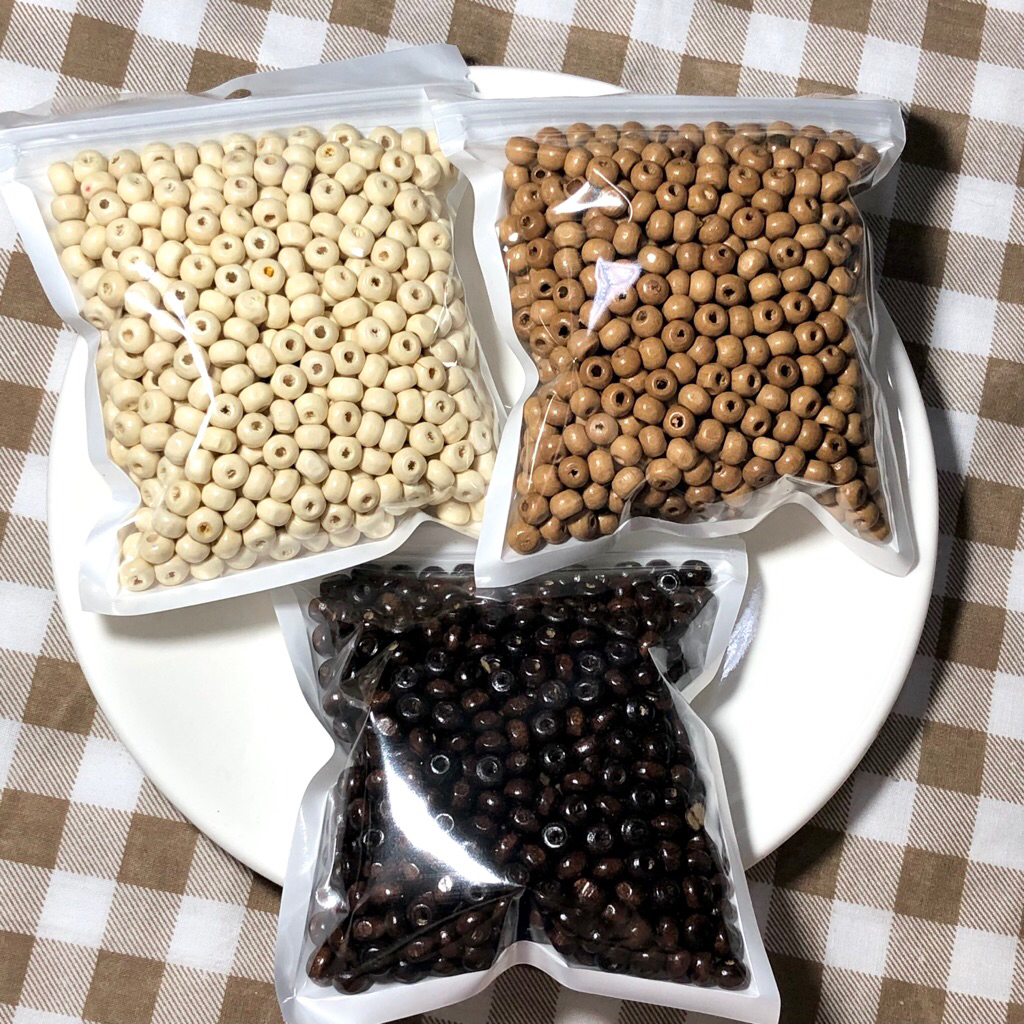 ลูกปัดไม้ 50กรัม พร้อมส่งจากไทย