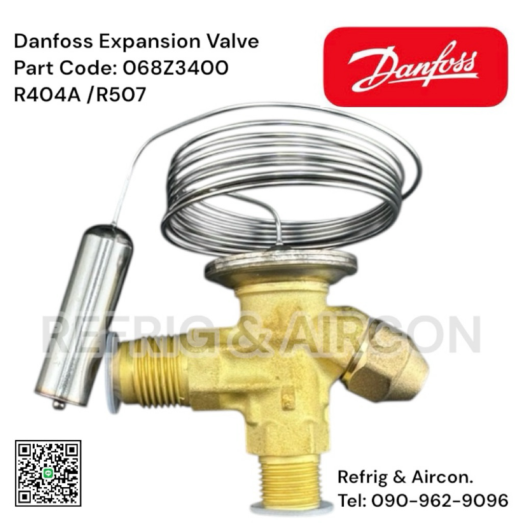 Danfoss Expansion Valve T2, Model: 068Z3400 (Made In Denmark),น้ำยาR-404a,R-507a,เอ็กแปน