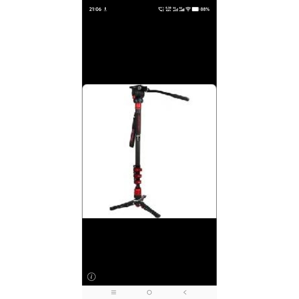 Ifootage Cobra 3 Camera Monopod C180F-P คาร์บอนไฟเบอร์ 8 กก. พร้อม Ifootage Komodo K5S ขาตั้งกล้องวิ