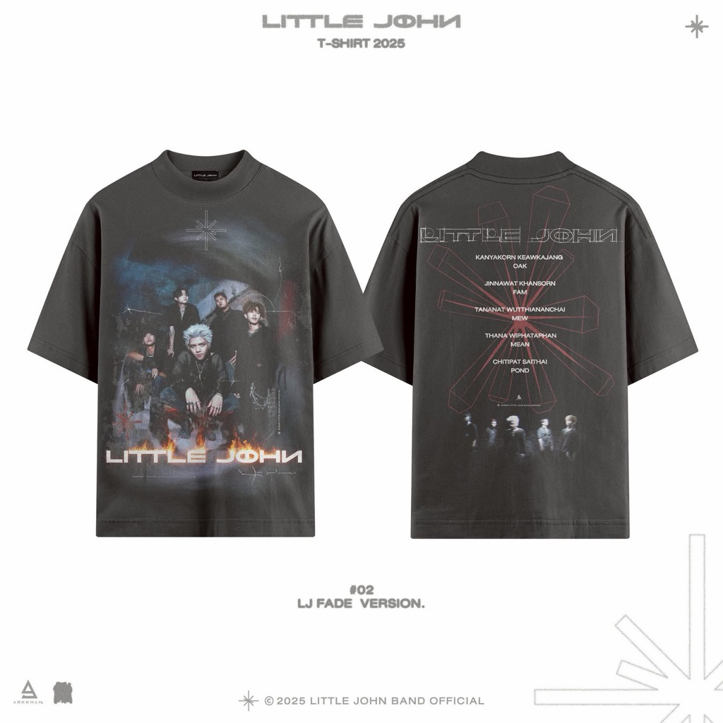 เสื้อวง Little John สีดำเฟด รุ่นแรก ลิขสิทธิ์ ไซส์L