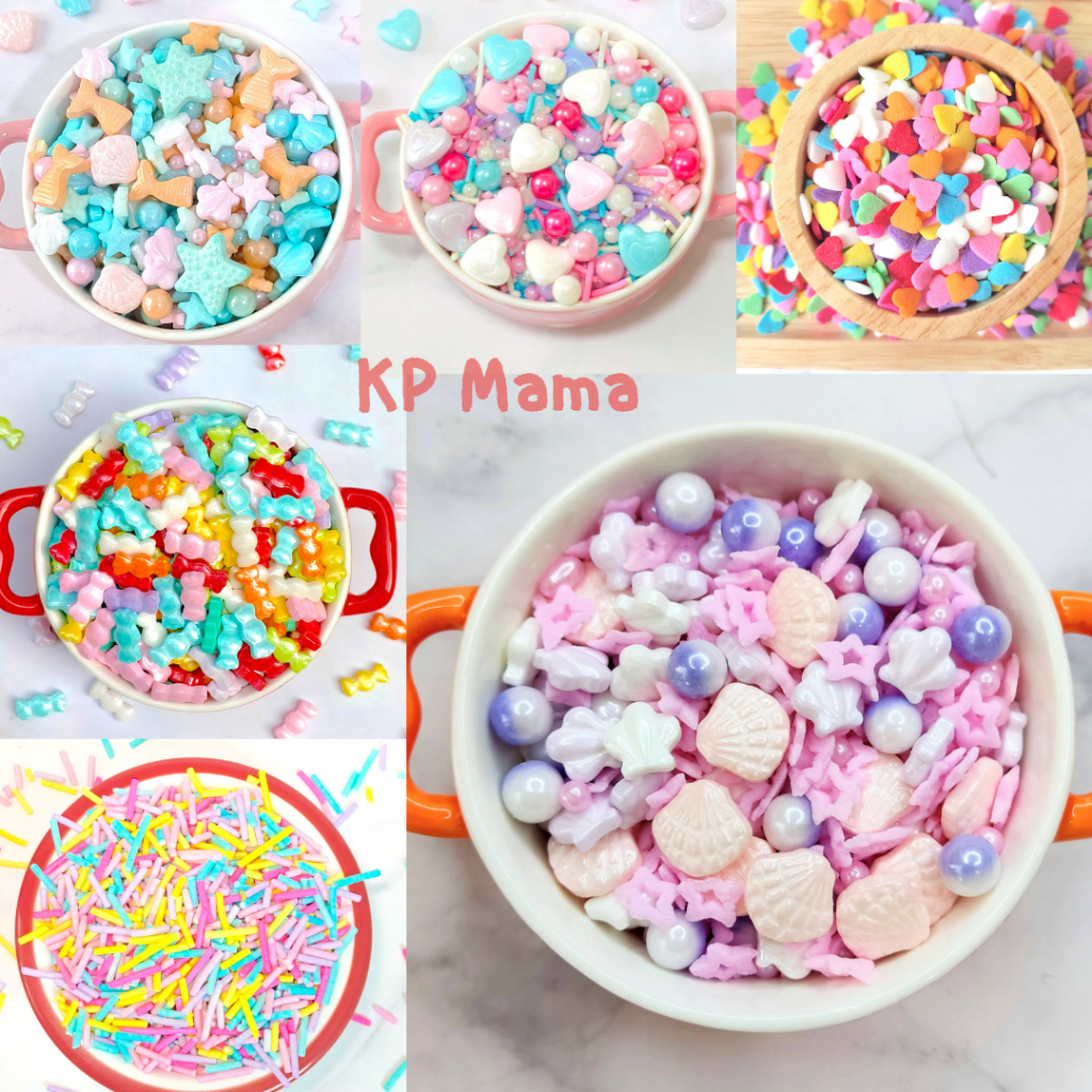 KP Mama น้ำตาล เม็ดมุก Sprinkles 25-50 กรัม/ถุง แต่งหน้าเค้ก คุกกี้ โดนัท ไอติม เค้กป๊อบ บราวนี่หรืออื่น ๆ