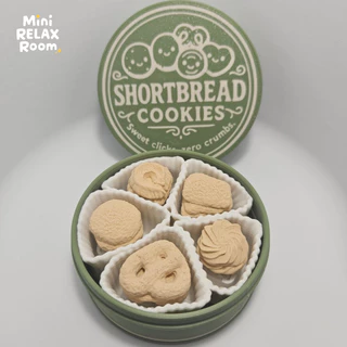 ของเล่นคลายเครียด ASMR ปุ่มกดเสียงเพราะ 3D Print ลายคุกกี้ Shortbread | ของเล่นแก้เครียด น่ารัก พกพาง่าย