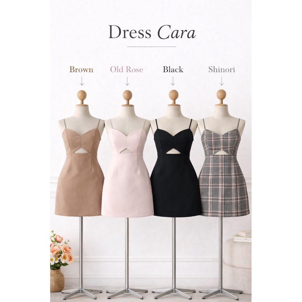 Sisters.u Dress Cara ชุดเดรสสายเดี่ยว