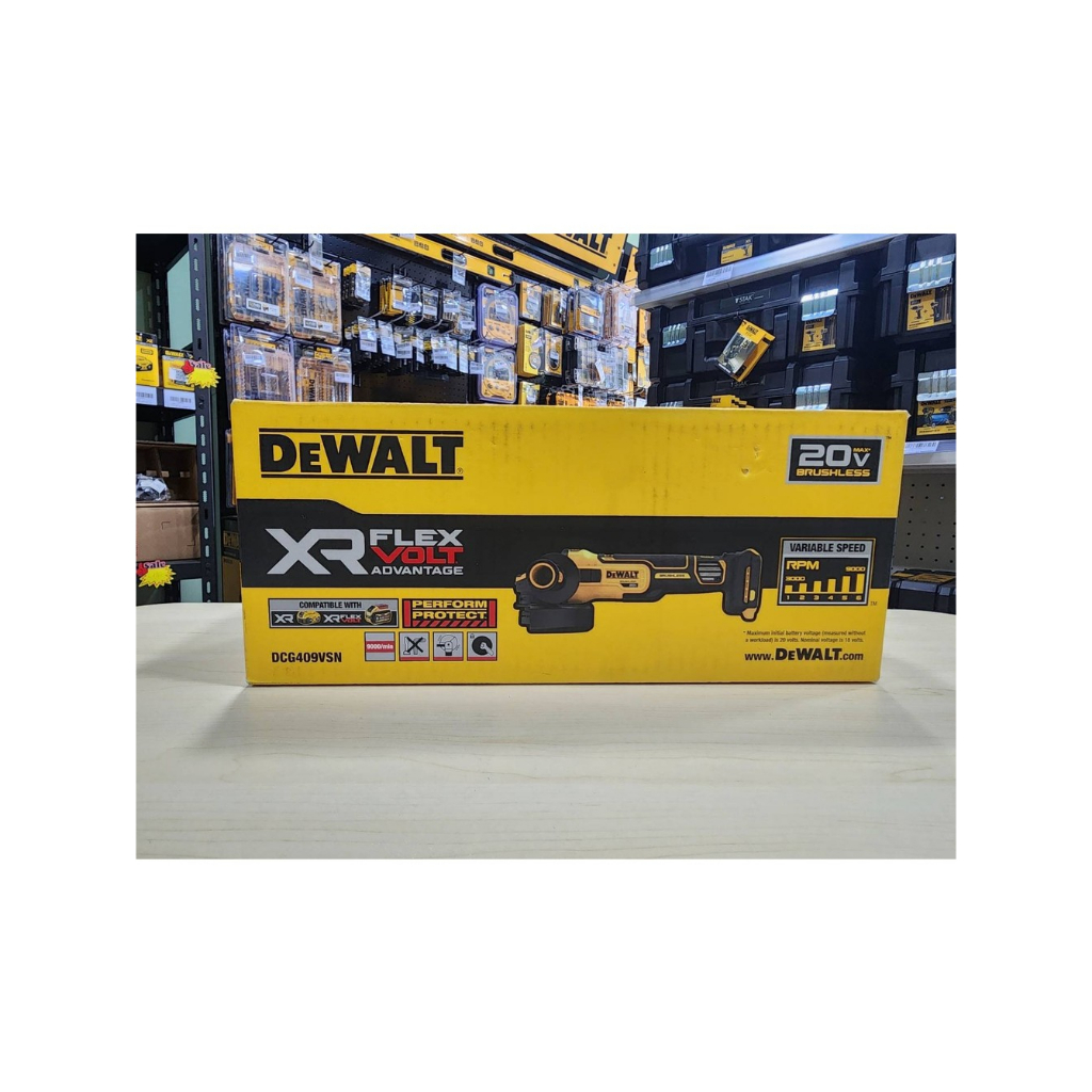 DeWALT DCG409VSN-B1 เครื่องเจียร 4" ปรับรอบได้ไร้สายไร้แปรงถ่าน 20V Max เครื่องเปล่า