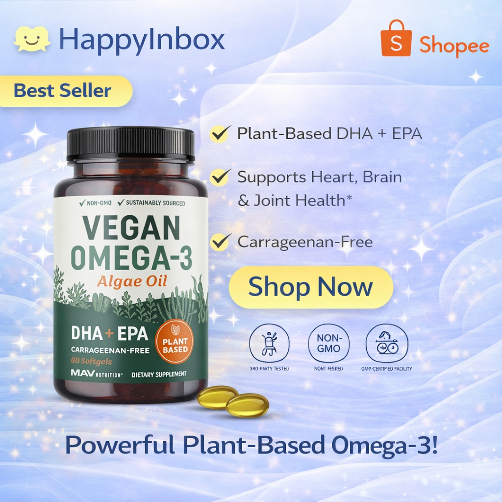 Vegan Omega-3 Algae Oil DHA+EPA | โอเมก้า-3 จากสาหร่าย ปลอดสาร Carrageenan