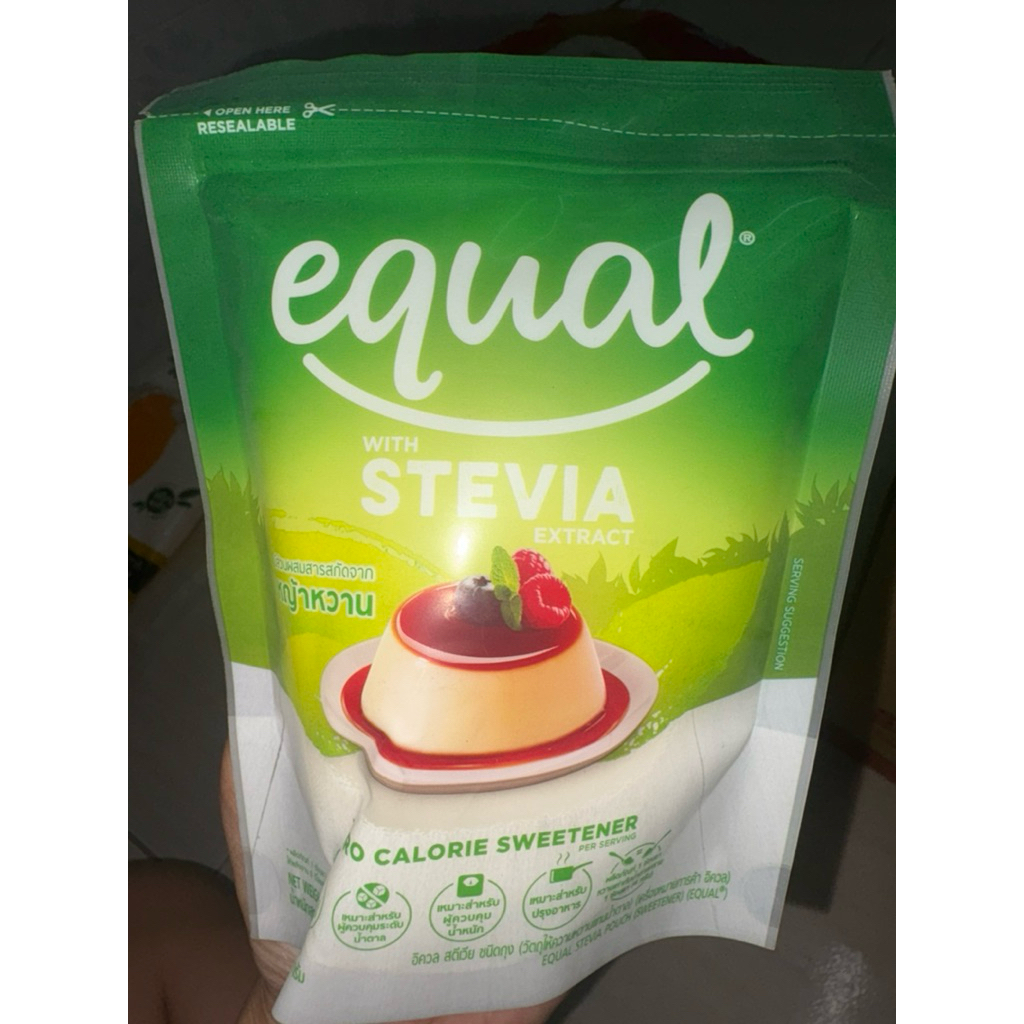 พร้อมส่ง equal stevia มีส่วนผสมจากหญ้าหวาน 150 กรัม 13/2/2027