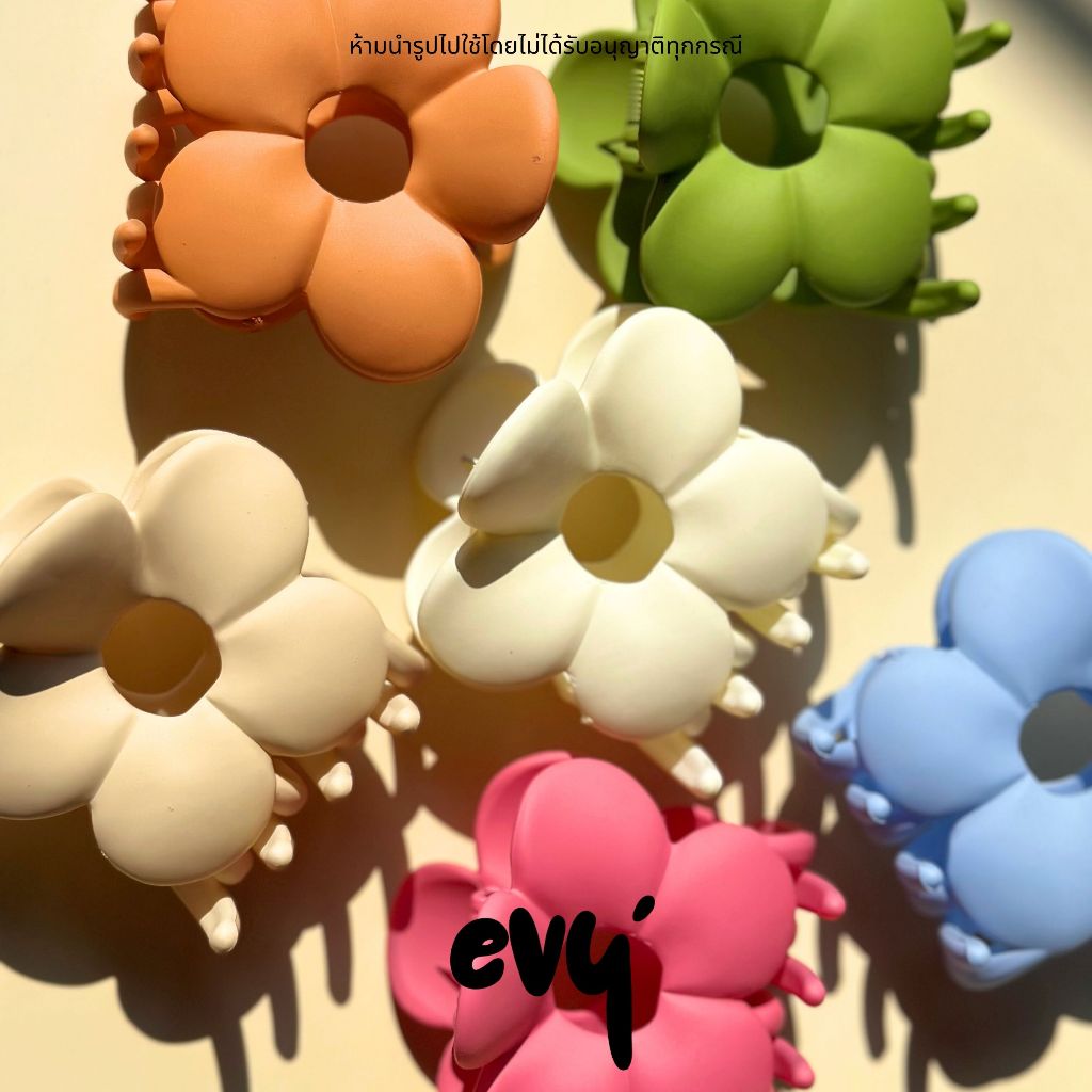 พร้อมส่ง กิ๊บหนีบผมดอกไม้ ขนาด 7x7 cm กิ๊บดอกไม้ใหญ่