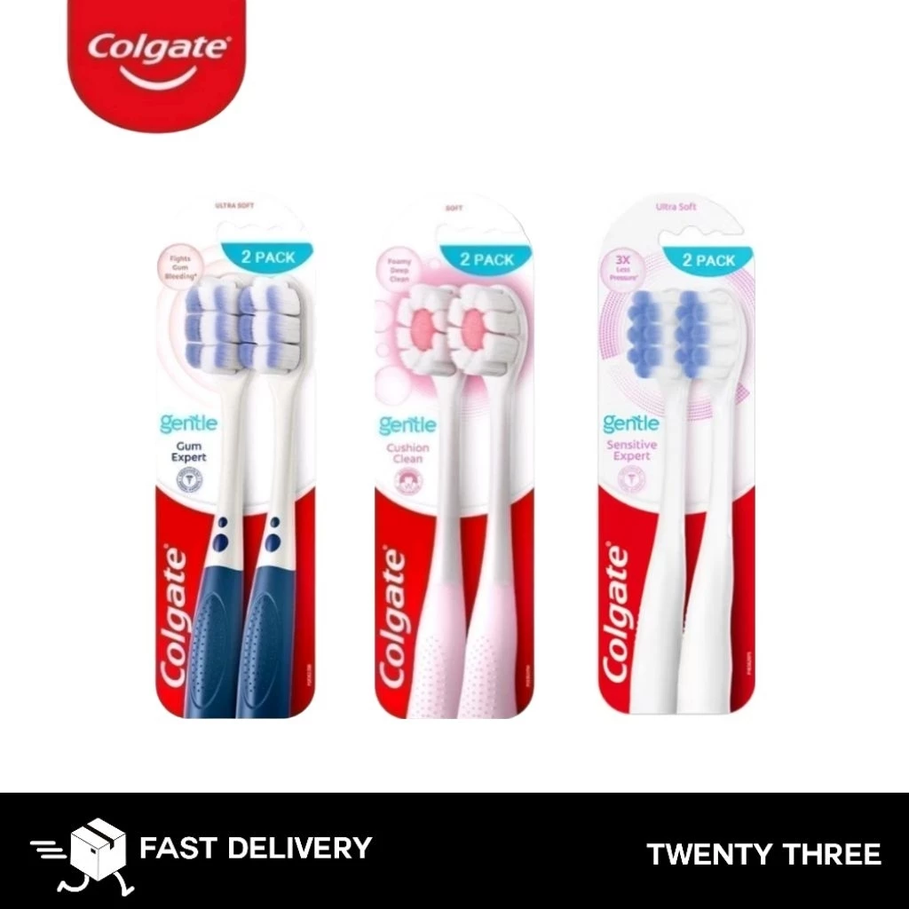 Colgate Gentle Gum Expert Toothbrush คอลเกต แปรงสีฟัน แปรงคอลเกต เจนเทิล เซนซิทีฟ เอ็กซ์เปิร์ต แปรงแพ็คคู่