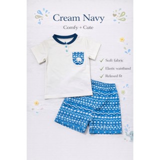 ชุดเซ็ทเด็กผู้ชาย คอลเลคชั่นสงกรานต์ ผ้าพิมพ์ลายช้าง แต่งกระ…