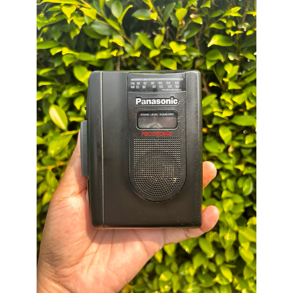 เครื่องเล่นเทป Panasonic RQ-A170 เทป-วิทยุเล่นได้ปกติ กลับเทปอัตโนมัติ ลำโพงในตัวแต่สวิทเสียใช้ฟังด้