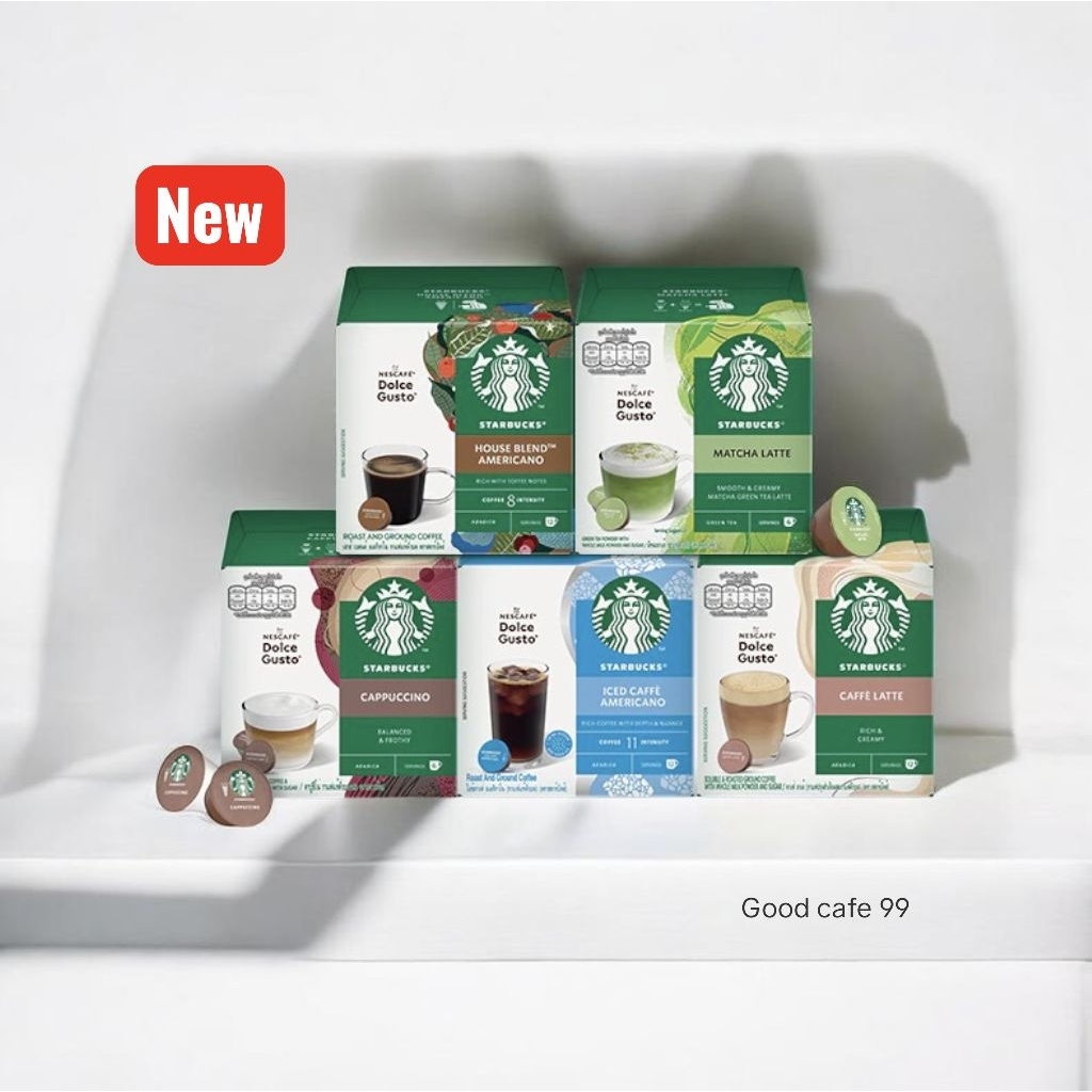แคปซูลกาแฟคั่วบด Starbucks หลากหลายรสชาติ สินค้าของแท้ล็อตใหม่ 1กล่องมี12แคปซูล สั่ง4กล่องขึ้นไปมีของแถมเป็นถุงผ้าครับ