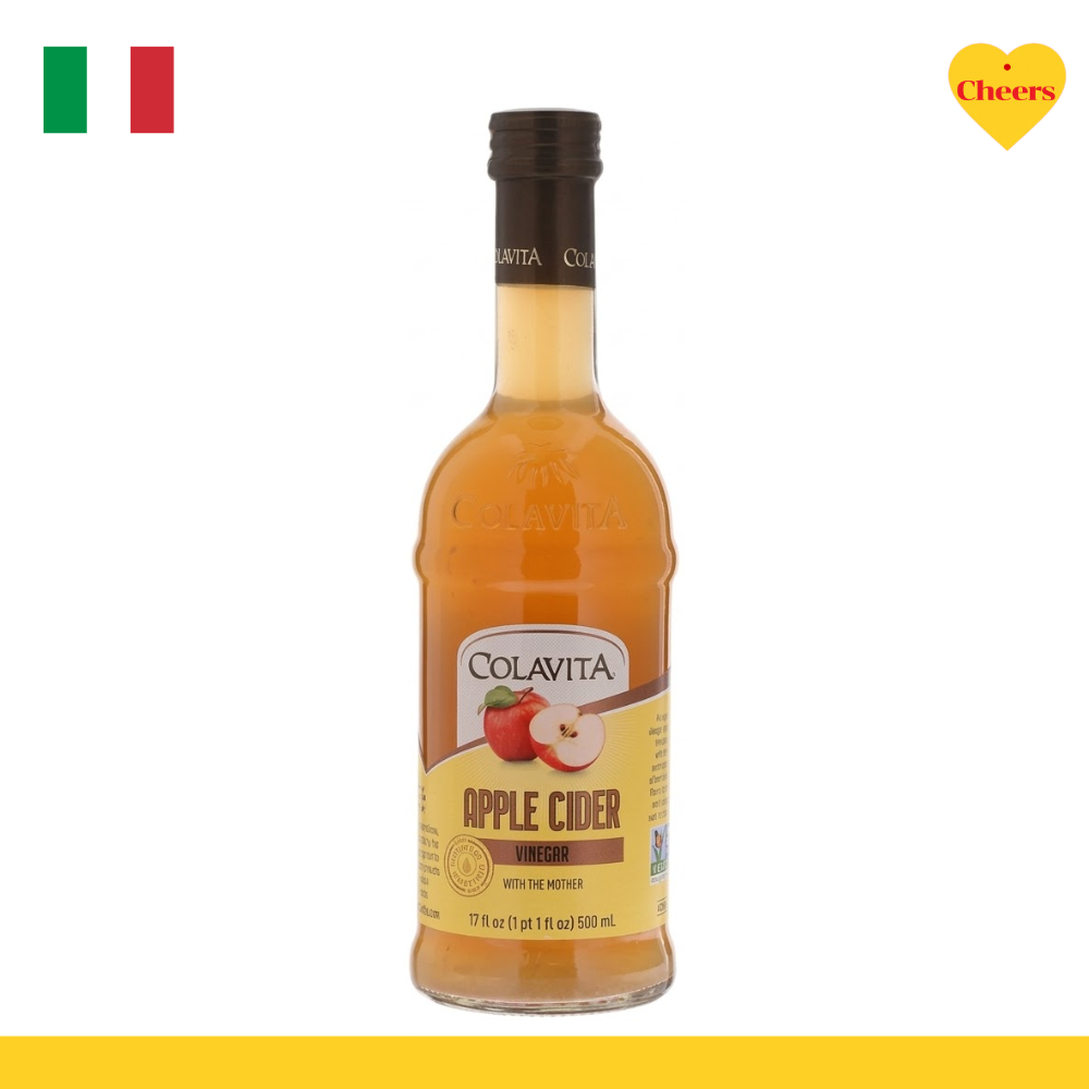 Colavita Apple Cider Vinega l โคลาวิต้า น้ำส้มสายชูหมักจากแอปเปิ้ล 500ml.