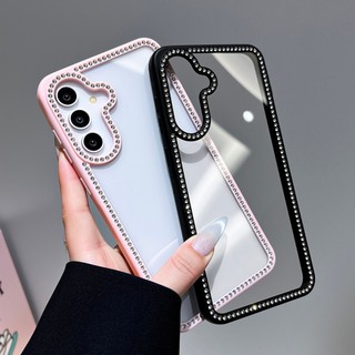 เคสโทรศัพท์ประดับเพชรแวววาว For Samsung A56 5G A36 A26 S24 A16 FE A55 เคสซิลิโคนกันกระแทกโทรศัพท์แบบนุ่ม