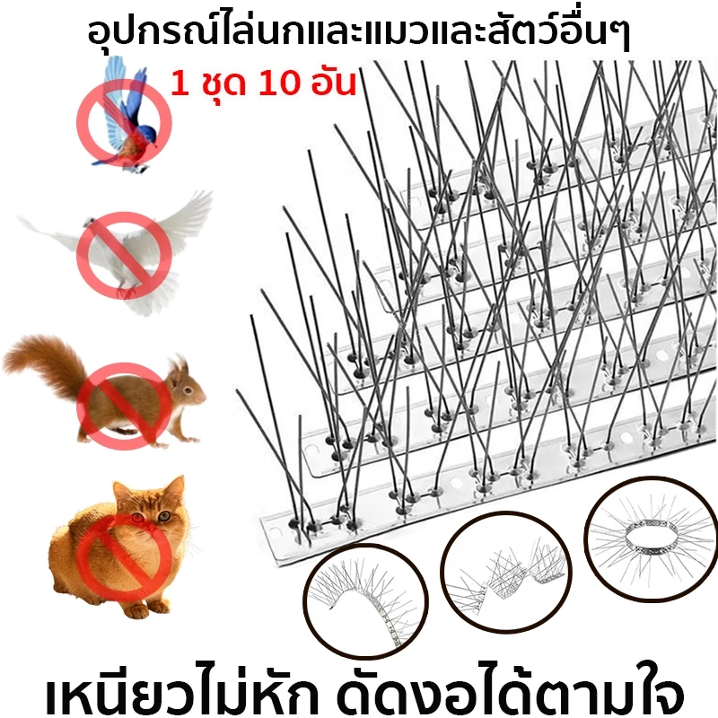 หนามป้องกันไล่นก ป้องกันนกเกาะ ป้องกันนกมาทำรัง วิธีกำจัดนกได้ผลจริง ทนทาน