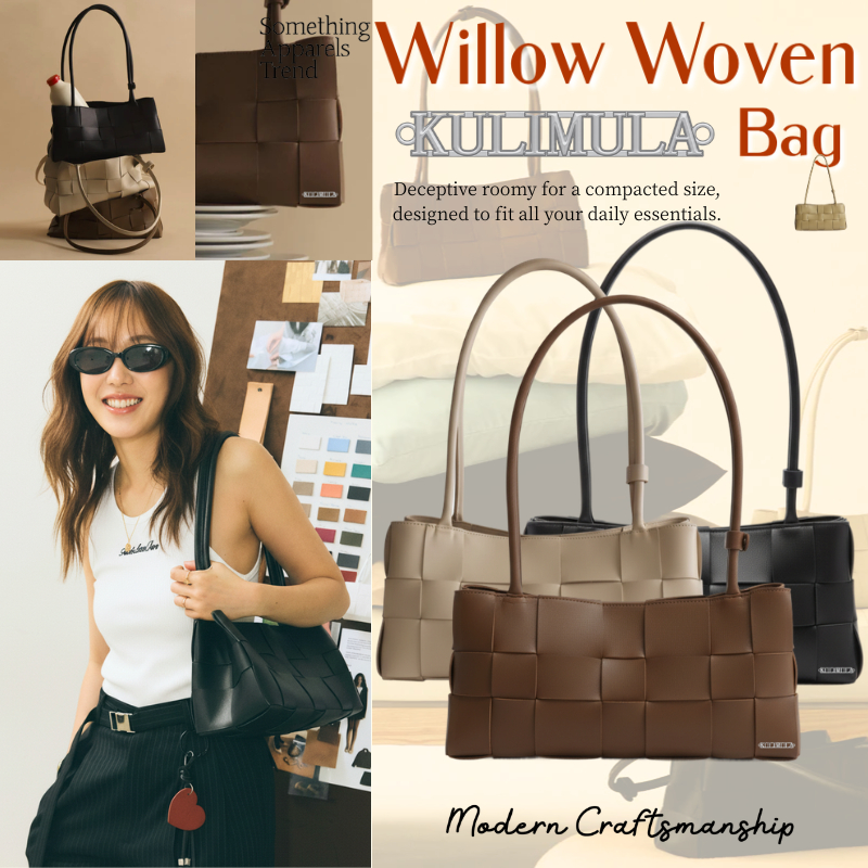 [ซีรีส์ใหม่]✨Somethingapparels trend -KULIMULA Willow Woven Bag กระเป๋าสาน สะพายข้าง กระเป๋าถือ Shou