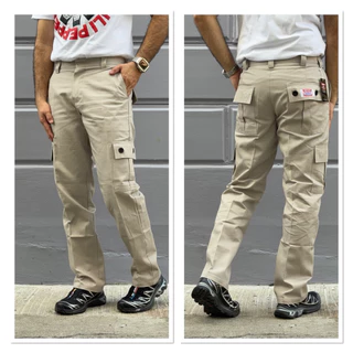 กางเกง cargo ขากระบอกกลาง (เนื้อผ้าเวสป้อย)