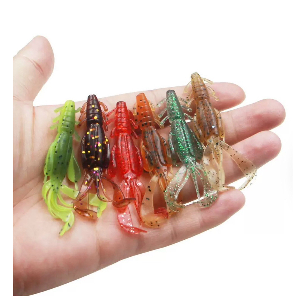 🇨🇷สินค้าพร้อมส่งไทย  หนอนแมลง หนอนตกปลา หนอนยาง เดินหนอน ขนาดยาว 6.5 เซนต์ น้ำหนัก 2.3 กรัม  1 แพค บรรจุ 6 ตัว
