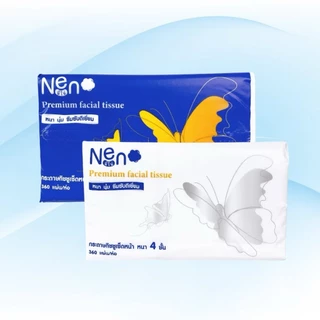 [ยกลัง] NENO กระดาษทิชชู่เช็ดหน้านีโน่ ลัง20ห่อ ห่อละ360แผ่น หนา4ชั้น มี2สีในลัง เนื้อเนียนไม่บาดผิว