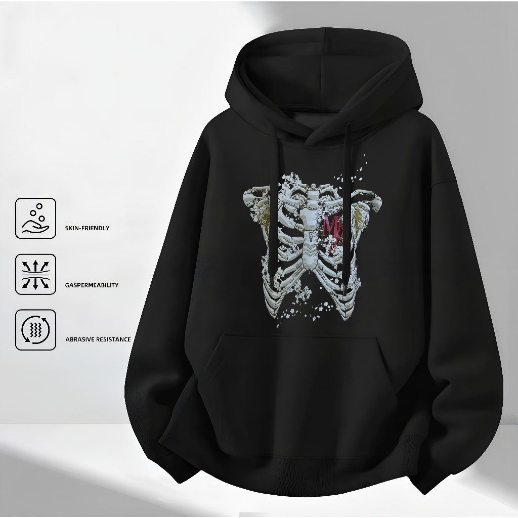 เสื้อกันหนาวอินฟลูเอนเซอร์ ทันสมัย ลดวัยเสื้อฮู้ด/เสื้อสเวตเตอร์พิมพ์ลาย ดีไซน์ทันสมัยและมีสไตล์ สำหรับทั้งชายและหญิง