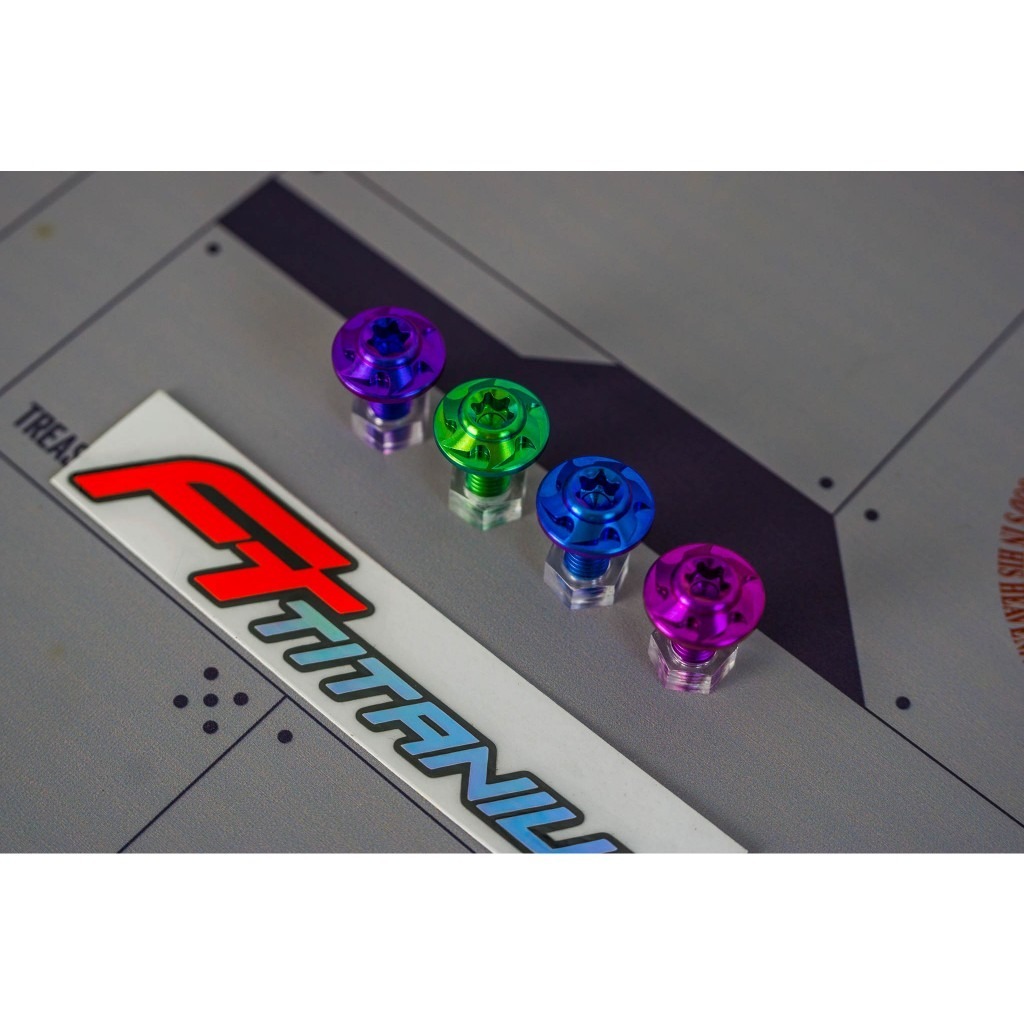 น็อตไทเทเนียมแท้ M6x15 ลายFT