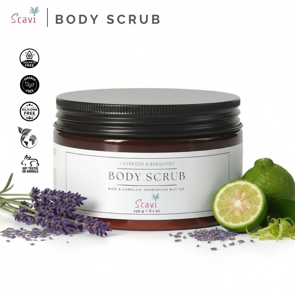 Body scrub Lavender & Bergmot สูตรใหม่ 2026 สครับขัดผิว