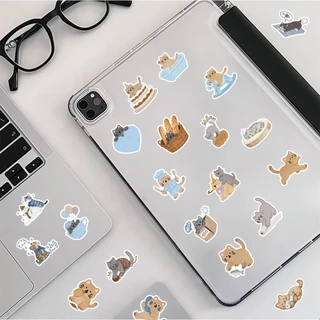 [พร้อมส่ง] 55 ชิ้น PVC Sticker สติกเกอร์ DIY ลาย การ์ตูน แมว ลูกแมว น่ารัก ฮีลใจ Cute Healing Cat Kitten