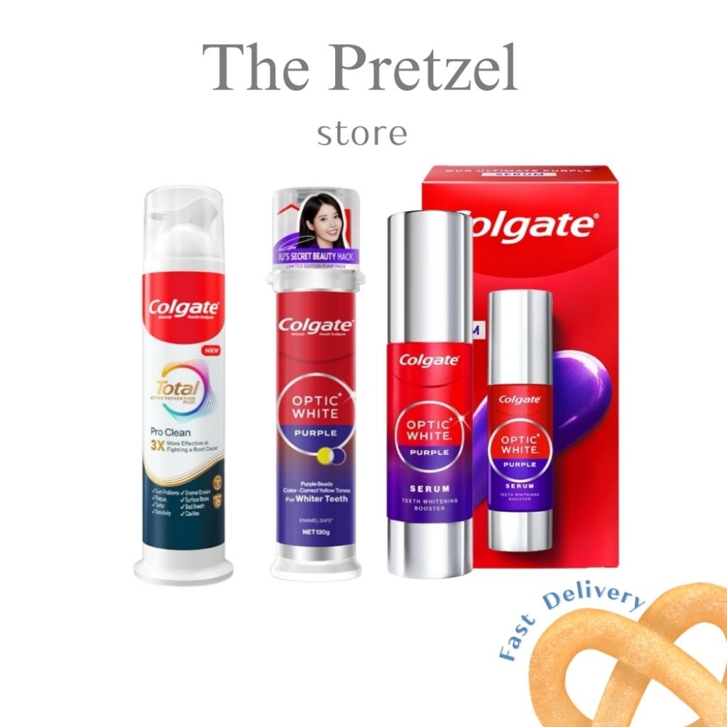 Colgate Optic White Purple Serum 40 ml / โททอลโปร คลีน สมาร์ทปั๊ม 130 ก. Colgate Total Pro Clean Sma