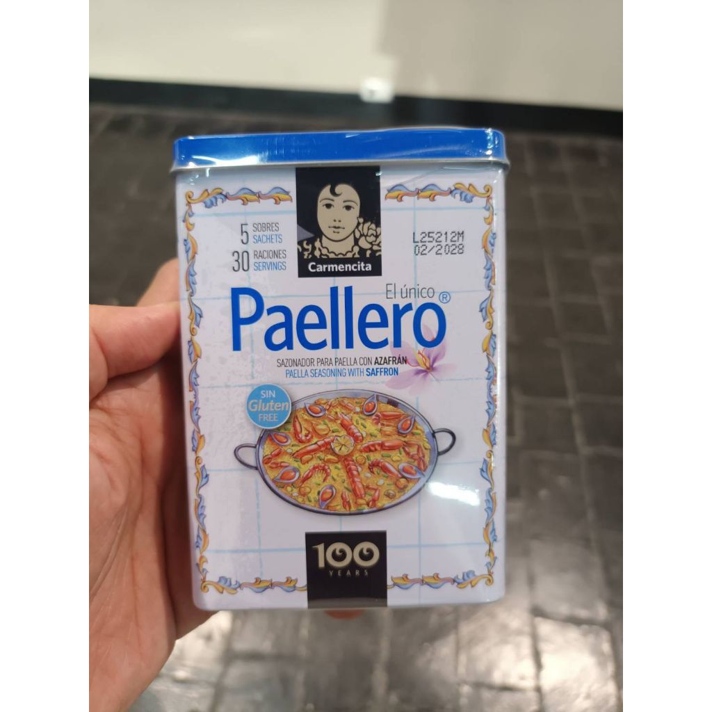 Carmencita Paellero Sazonador Para Paella Con Azafran Paella Seasoning With Saffron 20g.ผงปรุงรสสำหร