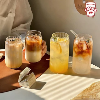 แก้วน้ำใสสไตล์มินิมอล 400/550ml แก้วกาแฟ แก้วน้ำเย็น แก้วคาเฟ่ ทนร้อนเย็น ดีไซน์สวย