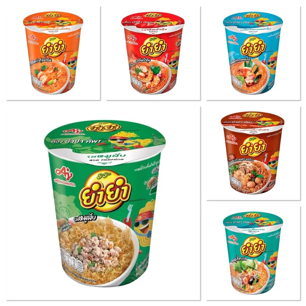 [1แพ็ค6ถ้วย] Yumyum ยำยำ บะหมี่กึ่งสำเร็จรูป มีหลายรสชาติให้เลือก