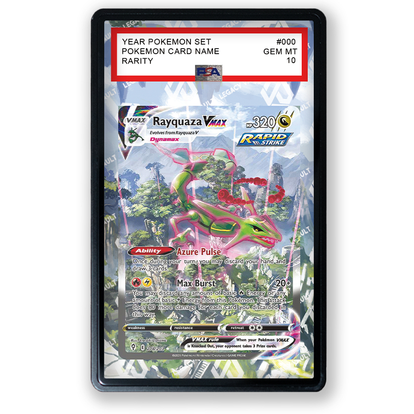 Rayquaza VMAX #218 Pokemon Evolving Skies / #83 Pokemon Japanese Blue Sky Stream Extended Art For PS