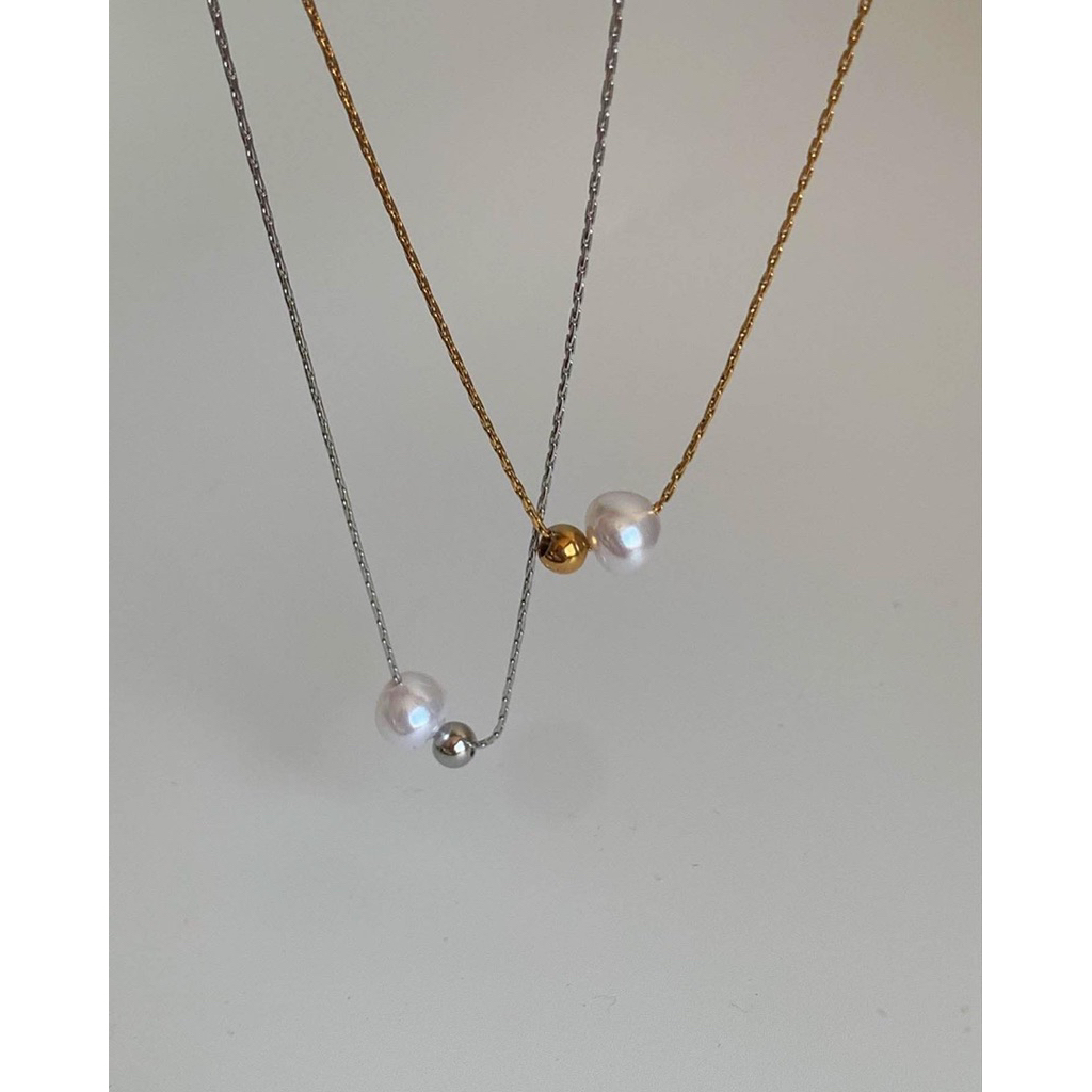 สร้อยสเตนเลส waterproof, nickel free กันน้ำกันเหงื่อ HER OBJECTIVE_HER GINNY NECKLACE
