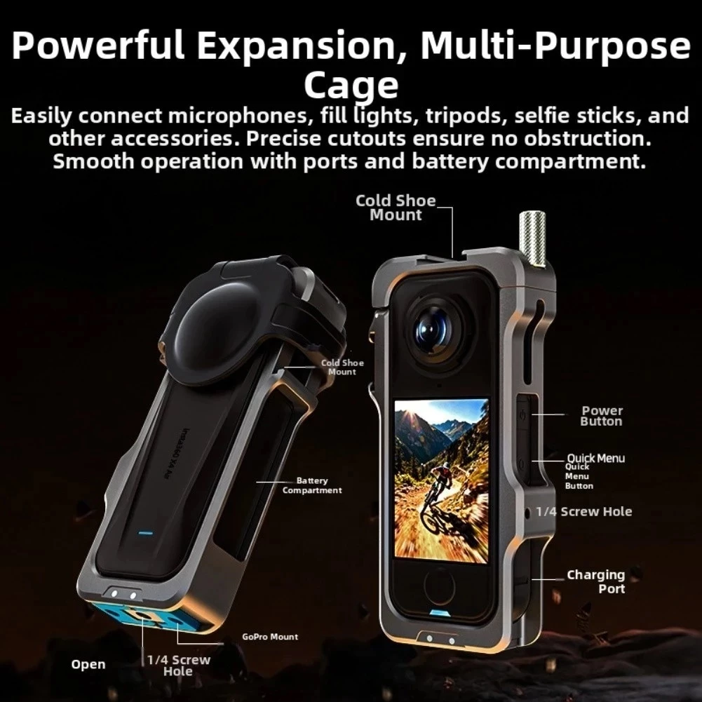กรงป้องกัน Insta360 X4/X5 Air อลูมิเนียมกันกระแทก ให้คุณมั่นใจในทุกการผจญภัย thumbnail 8