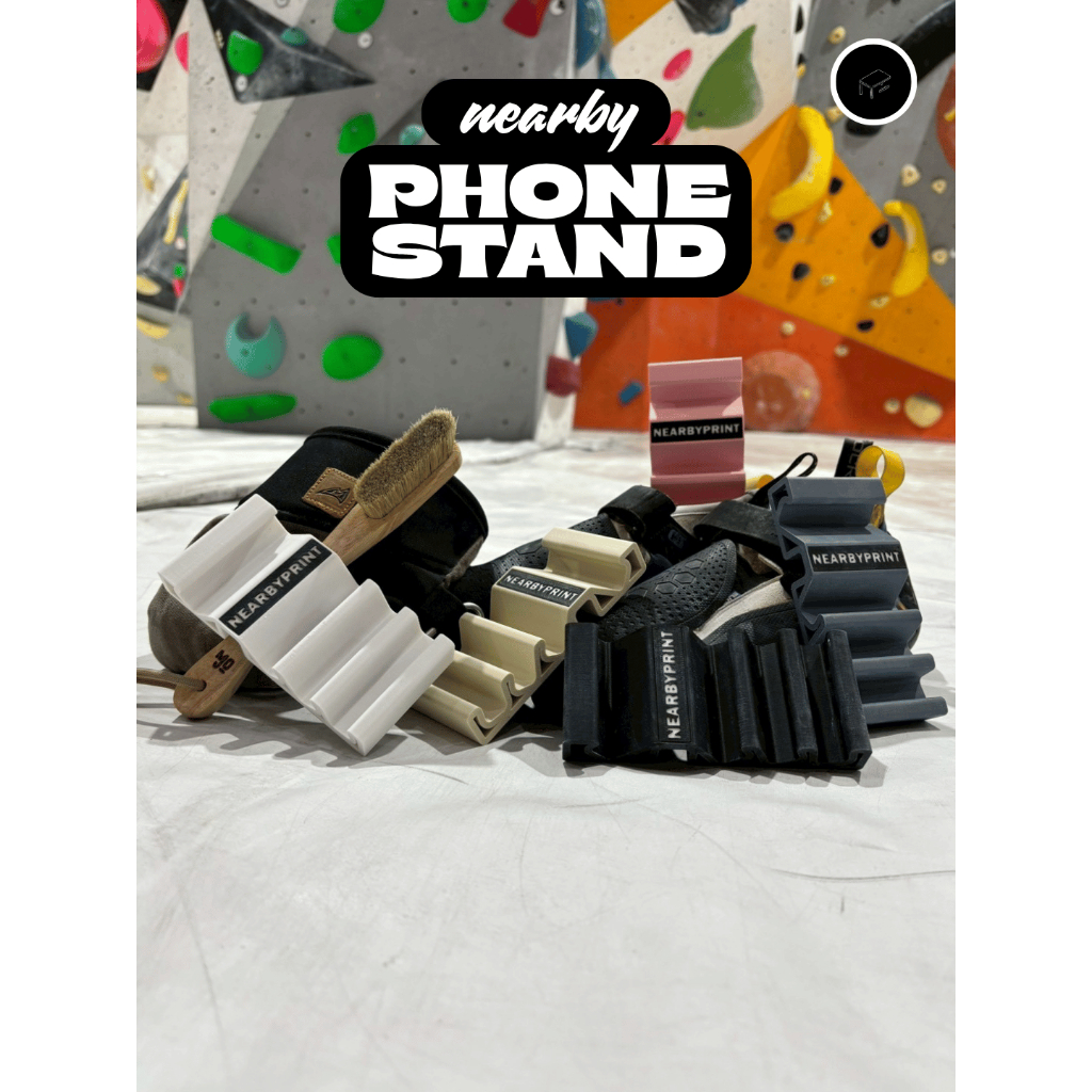 Nearby Phone Stand | ที่วางโทรศัพท์ 3D ปริ้น ปรับมุมได้ 8 ระดับ วัสดุ PETG แข็งแรงทนทาน ใช้ดูหนัง/ซีรีส์ได้