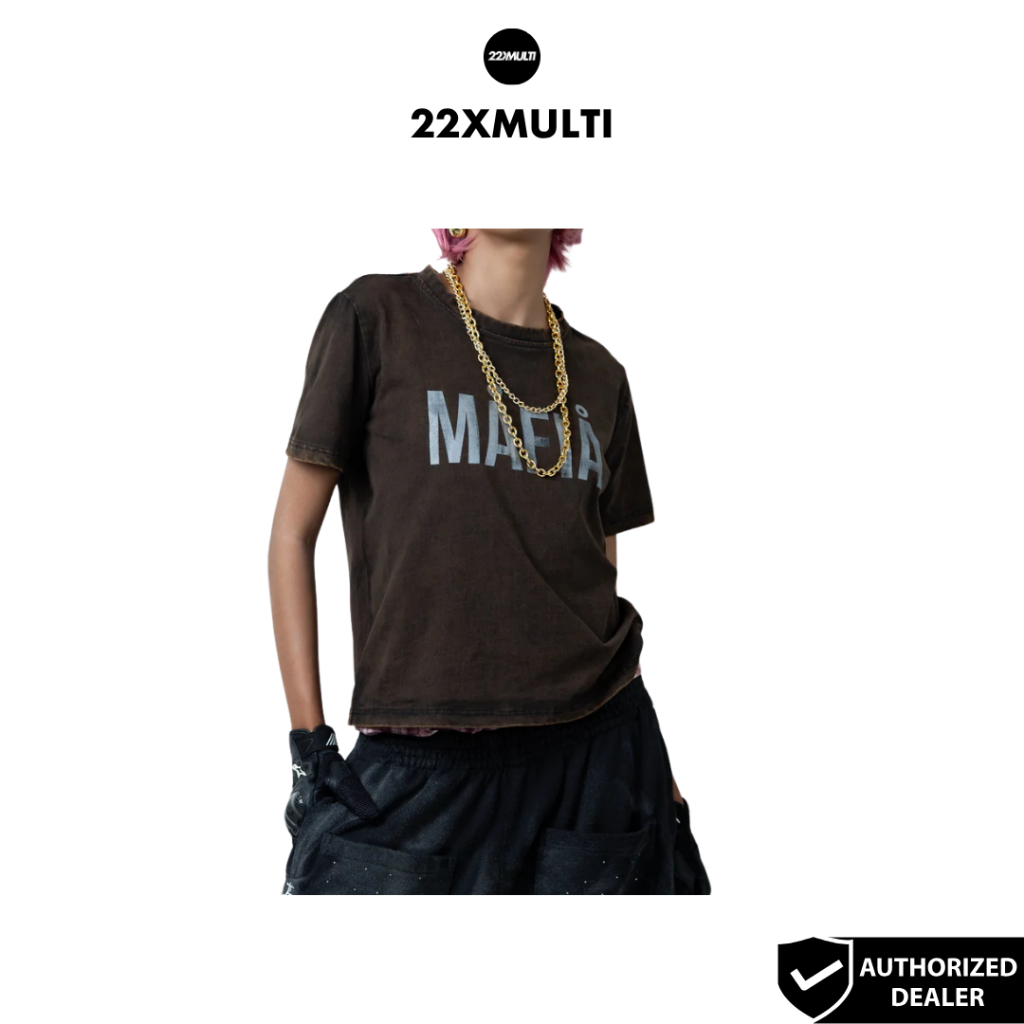 CH2 - MAFIA WASHED TSHIRT BROWN