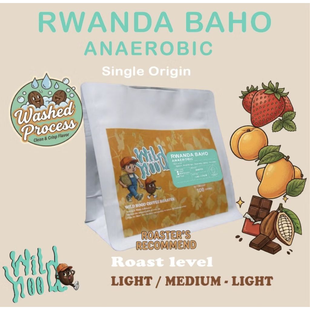 Rwanda Baho เมล็ดกาแฟรวันดา บาโฮ - Wild Hood Coffee Roaster