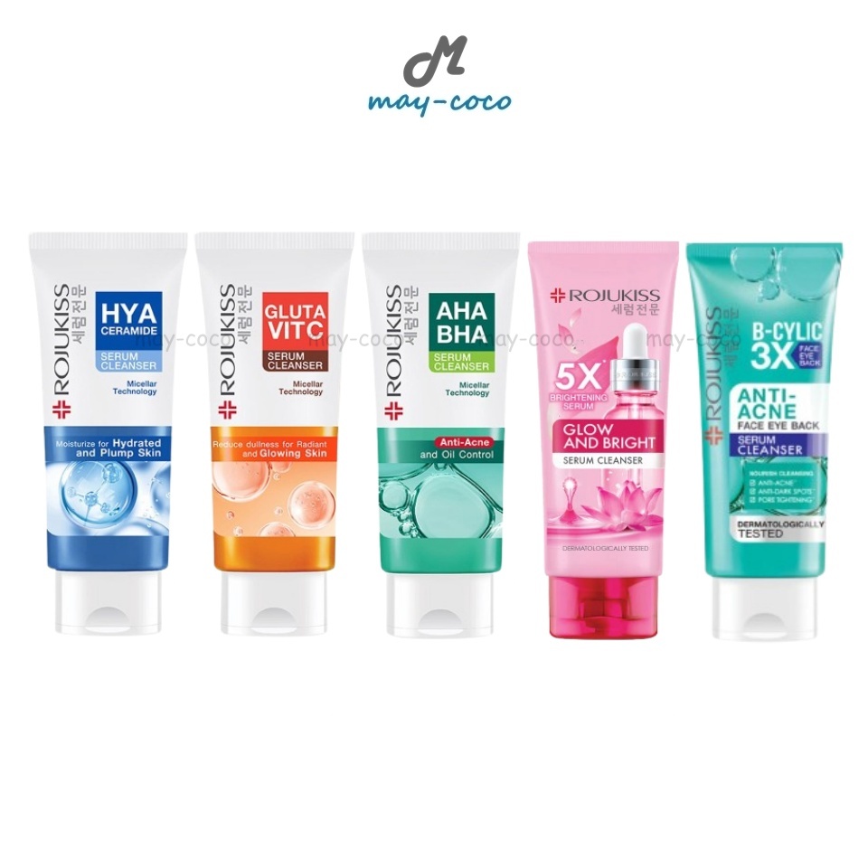 ถูก/แท้/มีไลฟ์ เจลล้างหน้า Rojukiss Serum Cleanser ล้างเครื่องสำอาง ล้างหน้า ทำความสะอาดหน้า อ่อนโยน กระจ่างใส ชุ่มชื้น