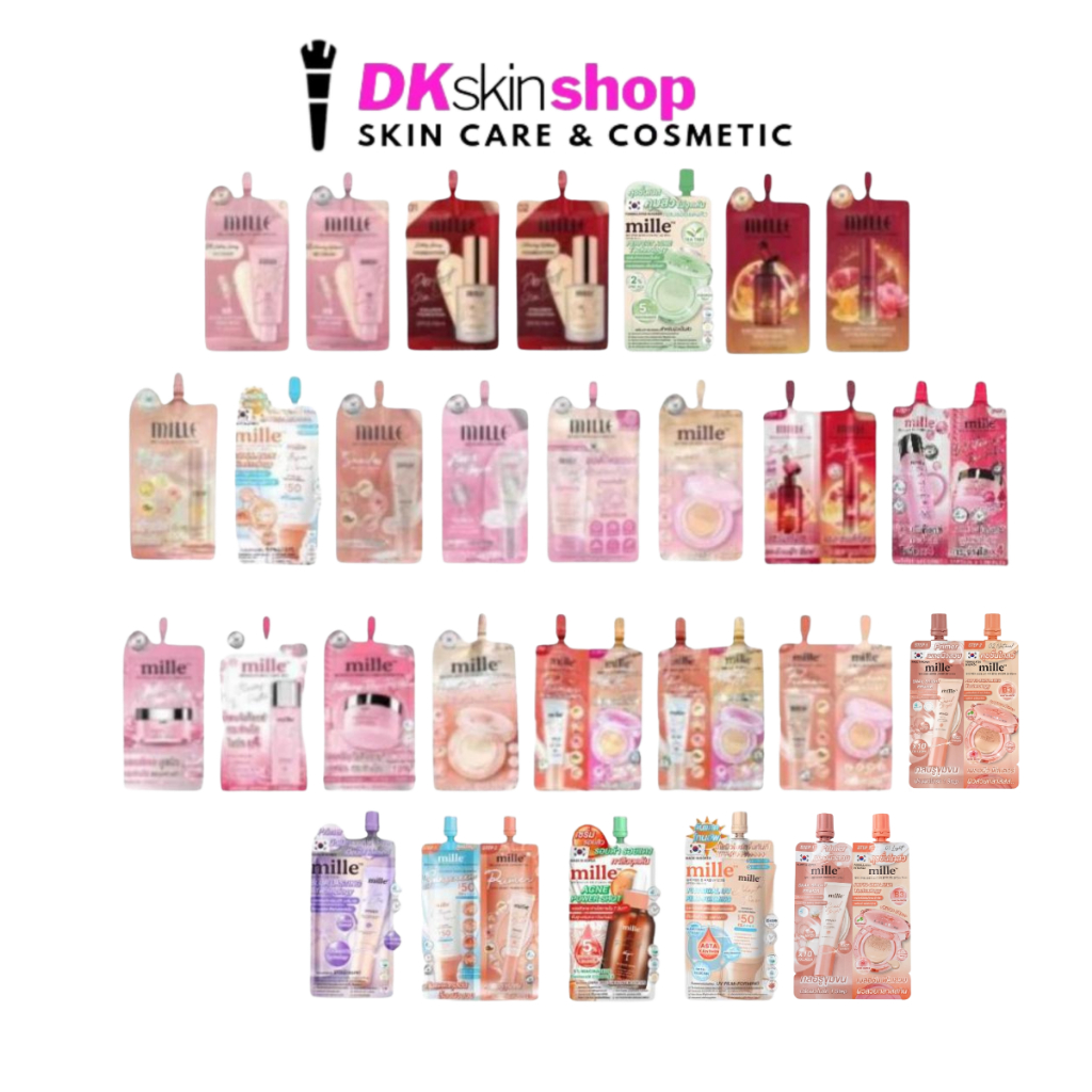 มิลเล่ [ยกกล่อง/6ซอง] ครีมรองพื้น/บีบี/กันแดด/ไพรเมอร์/บอดี้ไพรเมอร์/คุชชั่น/เซรั่ม/มอยส์เจล/น้ำตบ