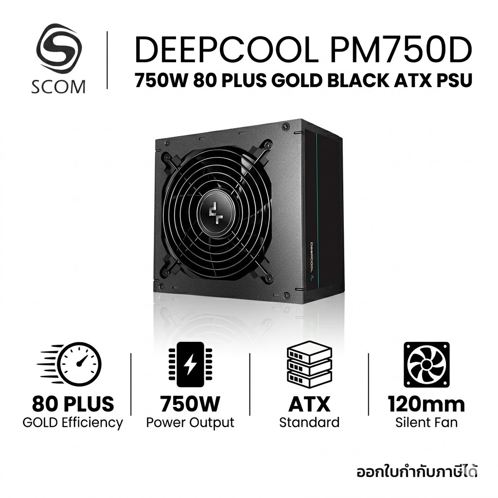 (PSU) DEEPCOOL PM750D - 750W 80 PLUS GOLD