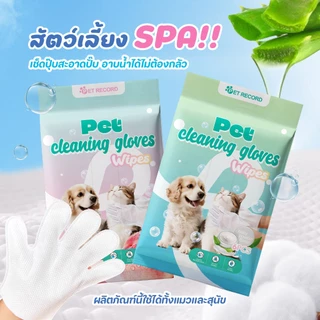 ถุงมือสัตว์เลี้ยงแบบใช้แล้วทิ้ง ถุงมือสปา ถุงมืออาบน้ำแมว สุนัข ไม่ระคายเคืองผิว 6pcs