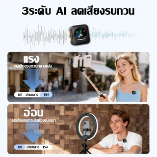 【รับประกัน 10 ปี】ไมค์ไร้สาย ไมโครโฟนไร้สาย ตัดเสียงรบกวน เสียบแล้วใช้งานได้เลย สําหรับบันทึกวิดีโอ ใช้ได้กับ IOS/Type-C