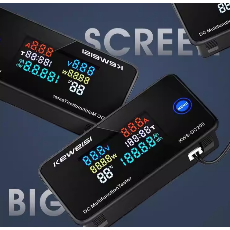 มัลติมิตเตอร์เครื่องวัดไฟฟ้ากระแสตรง (DC) รุ่น KWS-DC200 มีความสามารถในการแสดงผลค่า แรงดันไฟ