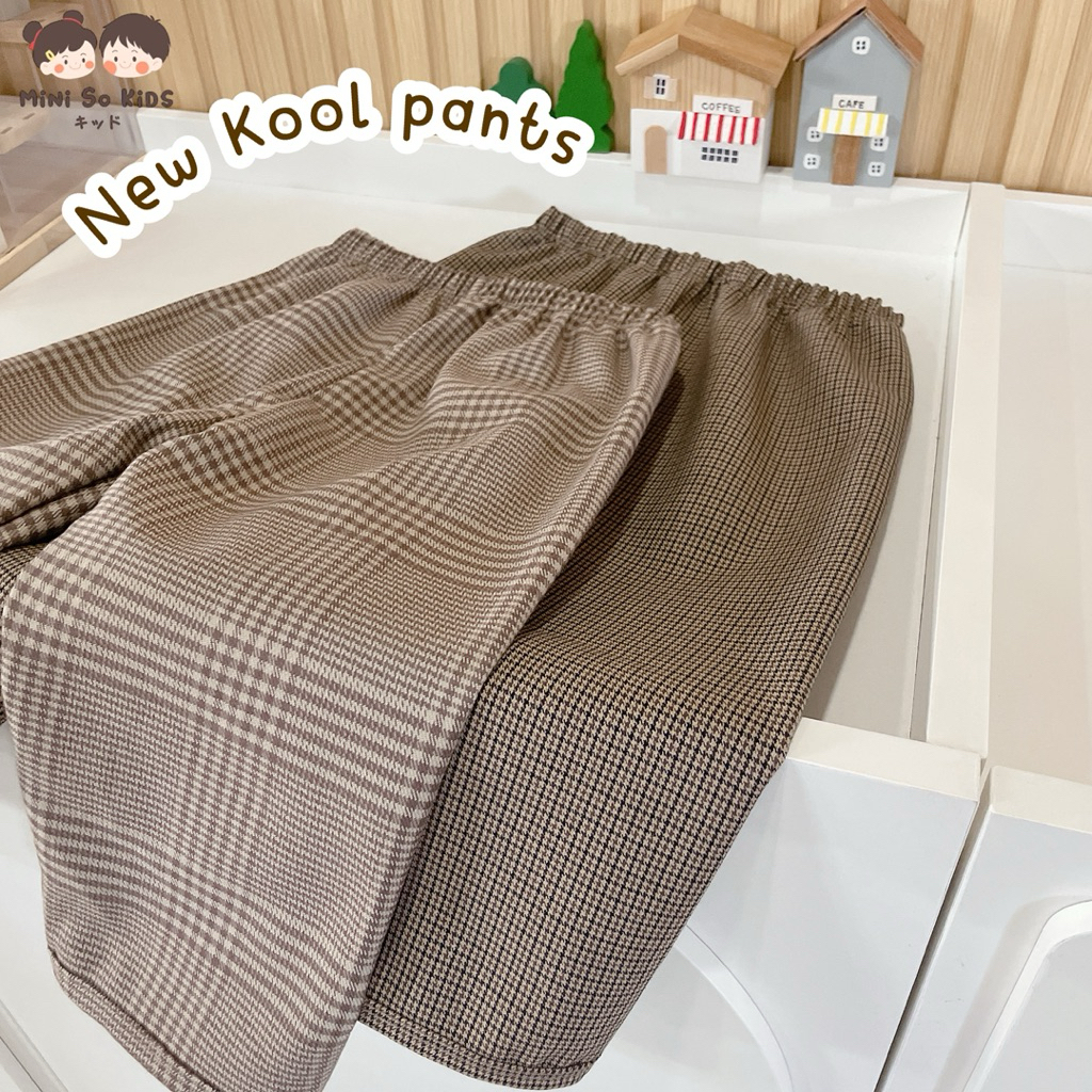 กางเกงขายาวเด็ก ลายสก็อตทรงKool Pants Collection