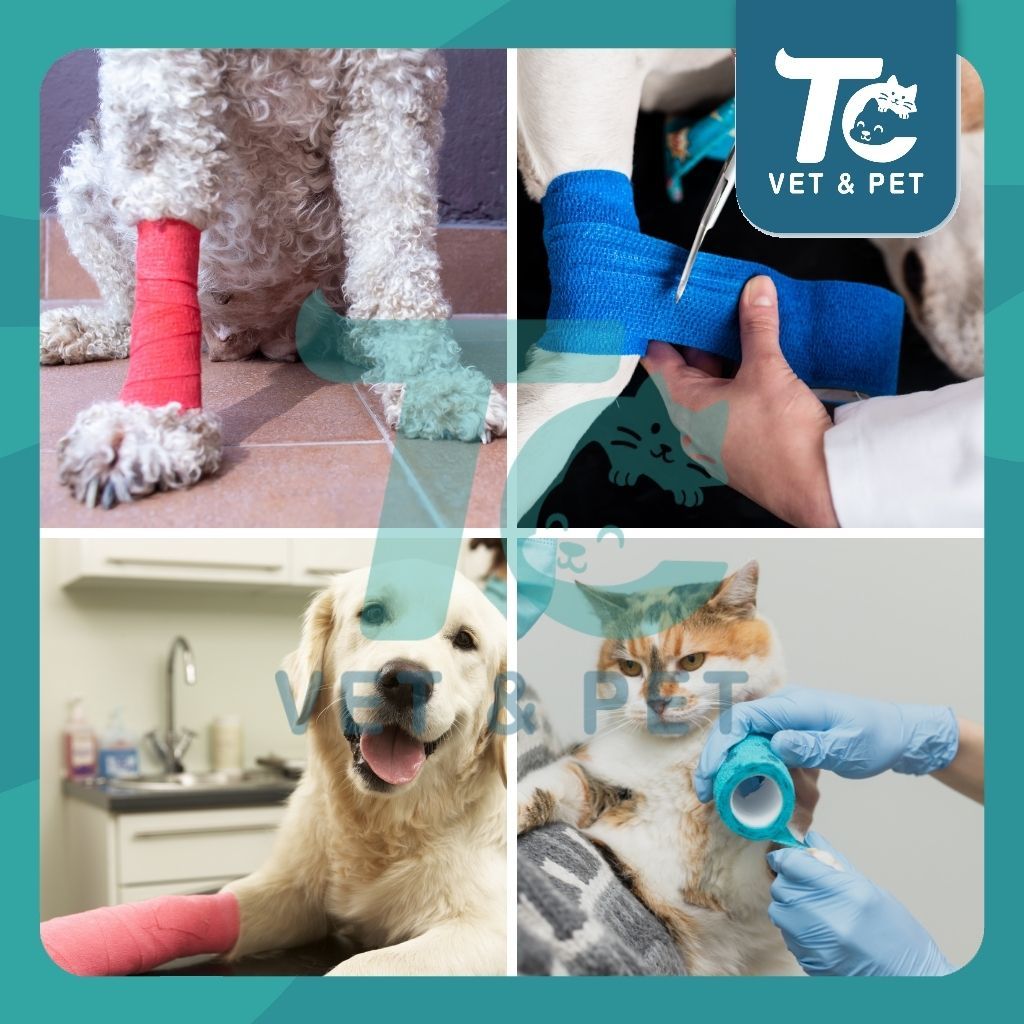 TC VET&PET แยกชิ้น ผ้าพันแผลมีกาวในตัว สำหรับสัตว์เลี้ยง รูปที่ 3