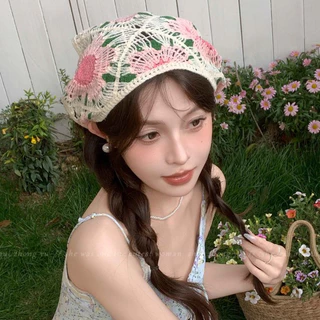 ผ้าพันคอสามเหลี่ยม headband ขอบลูกไม้ สไตล์เกาหลี ins โดปามีน น่ารัก สำหรับผู้หญิง แฟชั่น ส่งเร็ว COD