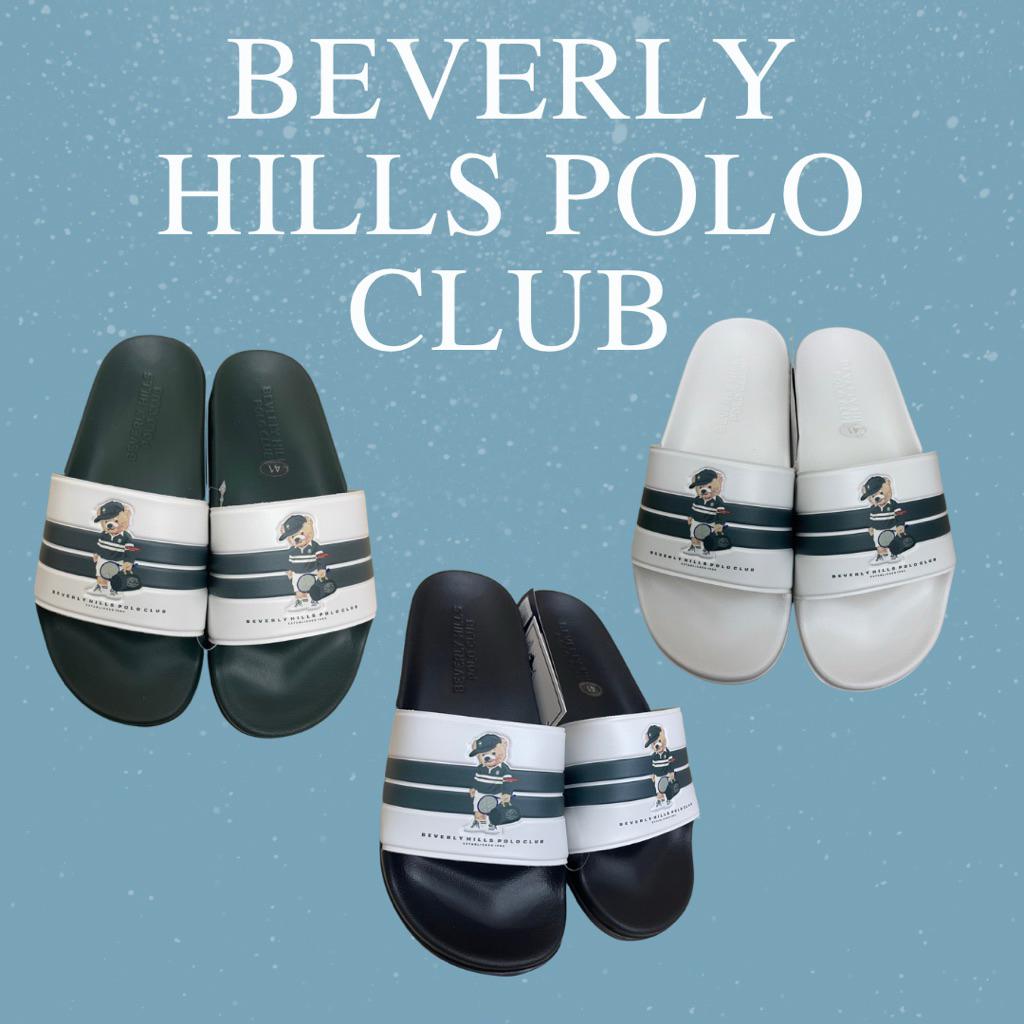 Beverly hills polo club รองเท้าแตะชายลายหมี