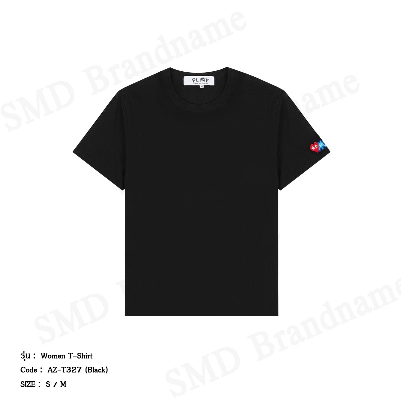 Play Comme des Garçons เสื้อยืดคอกลมผู้หญิง รุ่น Women T-Shirt Code: AZ-T327 (Black)