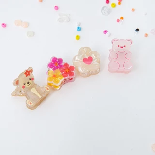 invisibobble กิ๊บหนีบผม กิ๊บติดผม ถนอมเส้นผม รุ่น Clipstar Kids Bearly Bloomed Global ( 1 กล่องบรรจุ 4 ชิ้น)