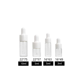 🧴 ถูกที่สุด PACKING.DD🧴GD005 ขวดแก้วสีใส ดรอปเปอร์ ขวดเซรั่ม 3/5/5/10 ml. PGZ01